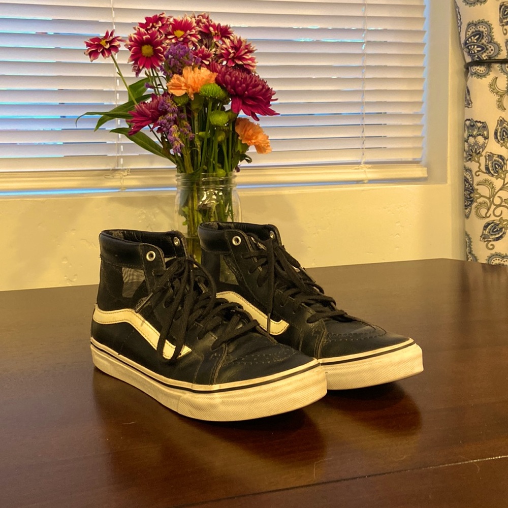 Vans Sk8-Hi Slim Mesh Cutout Black Sneakers